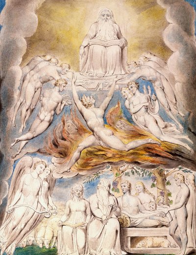 Satan devant le trône de Dieu - William Blake